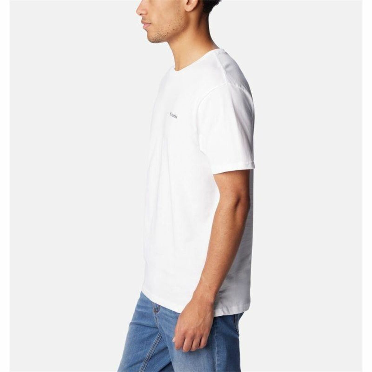 Heren-T-Shirt met Korte Mouwen Columbia CSC Basic Logo™ Wit